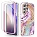 Produktbild SHEDEER Samsung A54 5G Hülle mit Stoßfänger&Schutzfolie & Kameraschutz Samsung Galaxy A54 5G 360 Grad Schutzhülle Schick [Anti-Verblassen] Stoßfest TPU Handyhülle für Galaxy A54 5G (6,4 Zoll) Lila