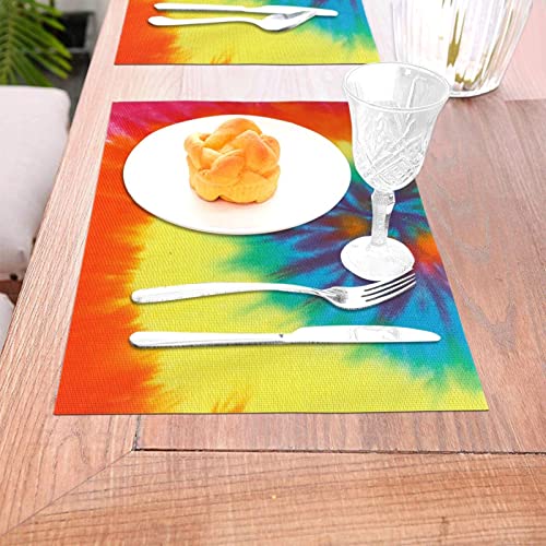 Sets de table antichaleur lot de 4 grand format imperméables spirale colorée