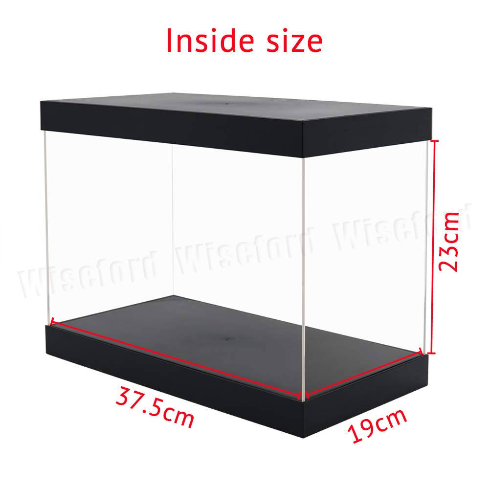 Teca Plexiglass 37,5 x 19 x 23 cm Vetrina Acrilico Espositore per Action Figure 17cm Modellino Bambole Scala 1/12