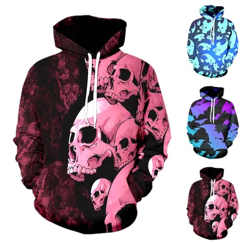 Sweat à capuche Halloween pour homme en molleton noir - 2
