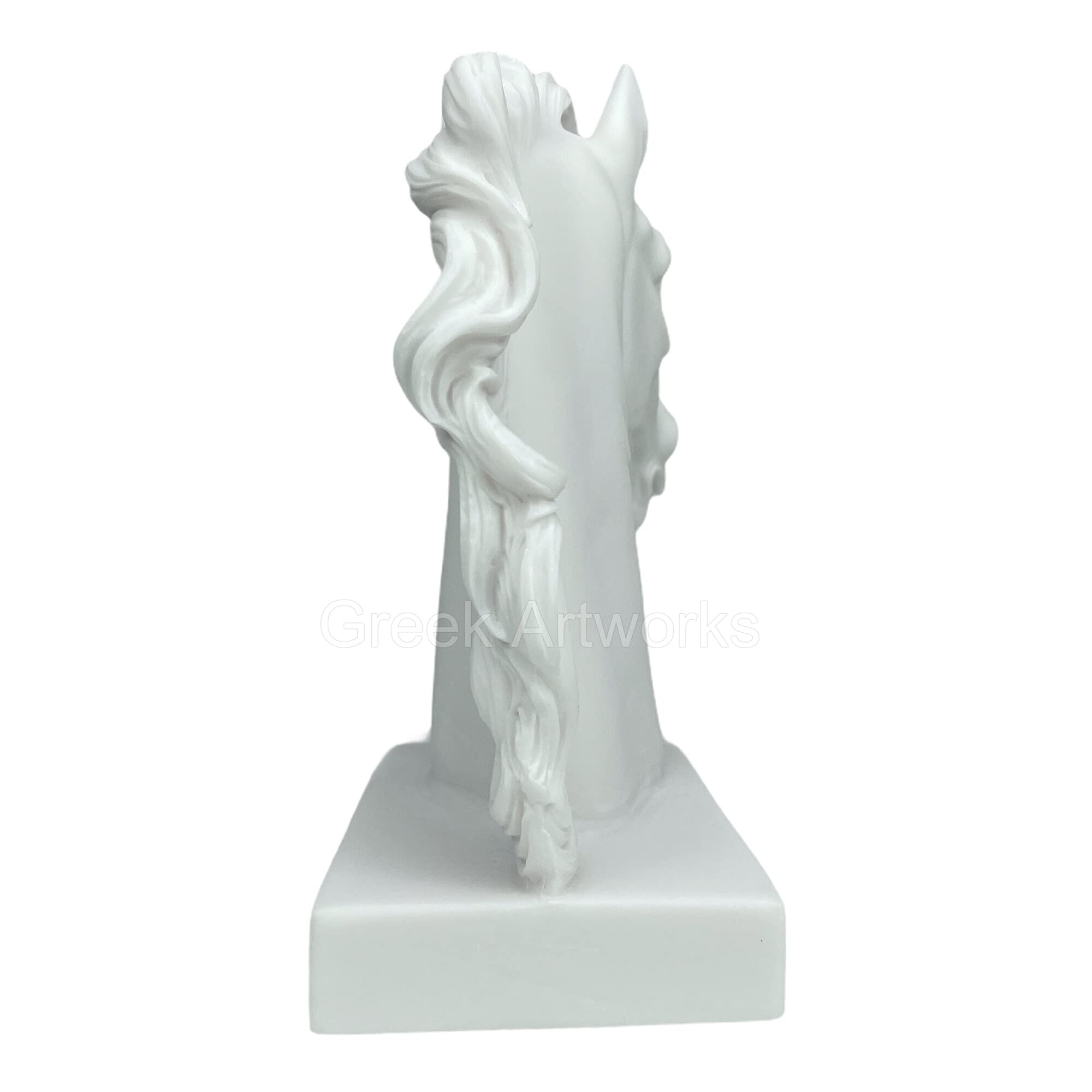 Fermalibri a forma di testa di cavallo, scultura greca, decorazione per la casa