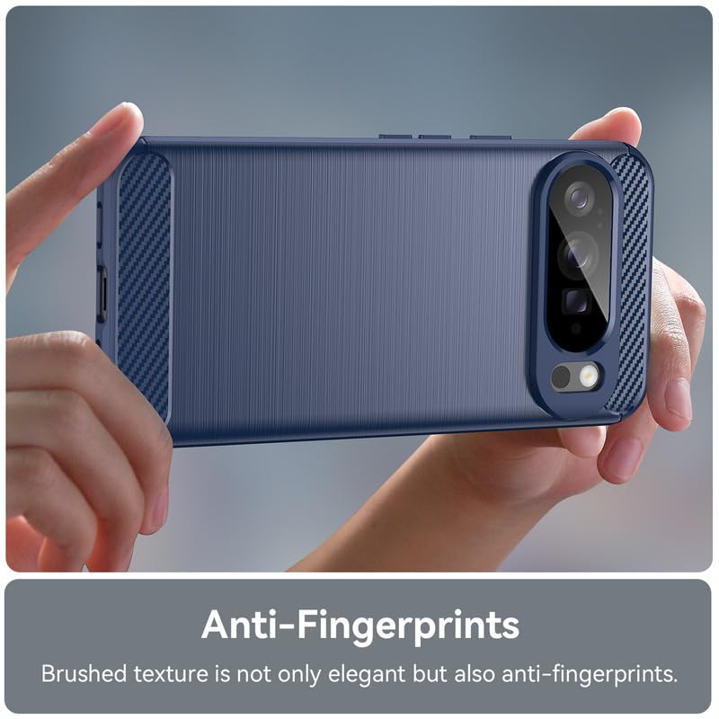 Image of Hybrid Carbon Fiber Back Case for Google Pixel 10 Pro XL (Blue)