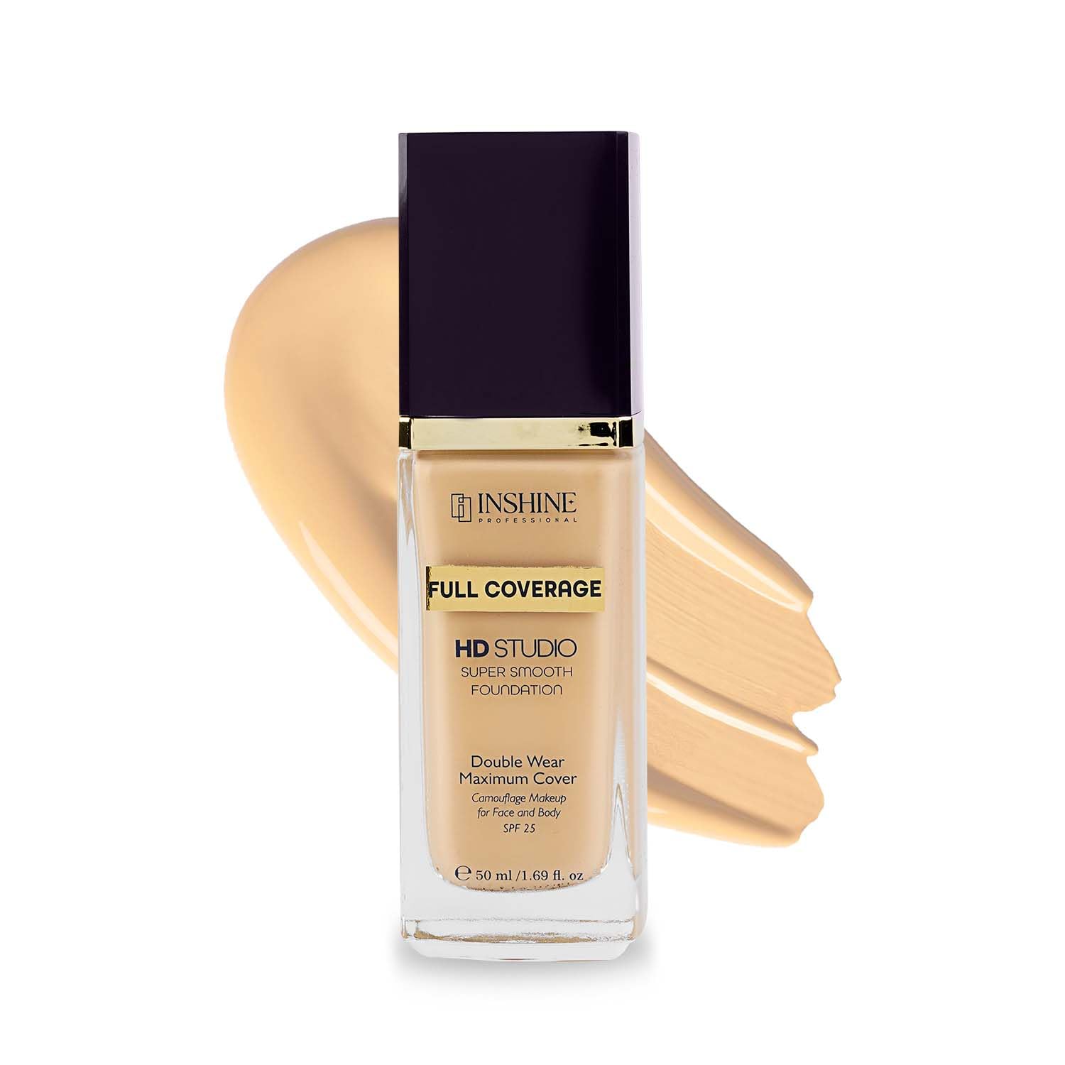 NSHINE ORIGINALS Professionals Matte HD Studio Full Coverage Cream Foundation For All Skin Types | Super Smooth Double Wear Maximum Cover SPF 25, 50Ml (801 Classic Ivory, 50 ml (Pack of 1))-image-14