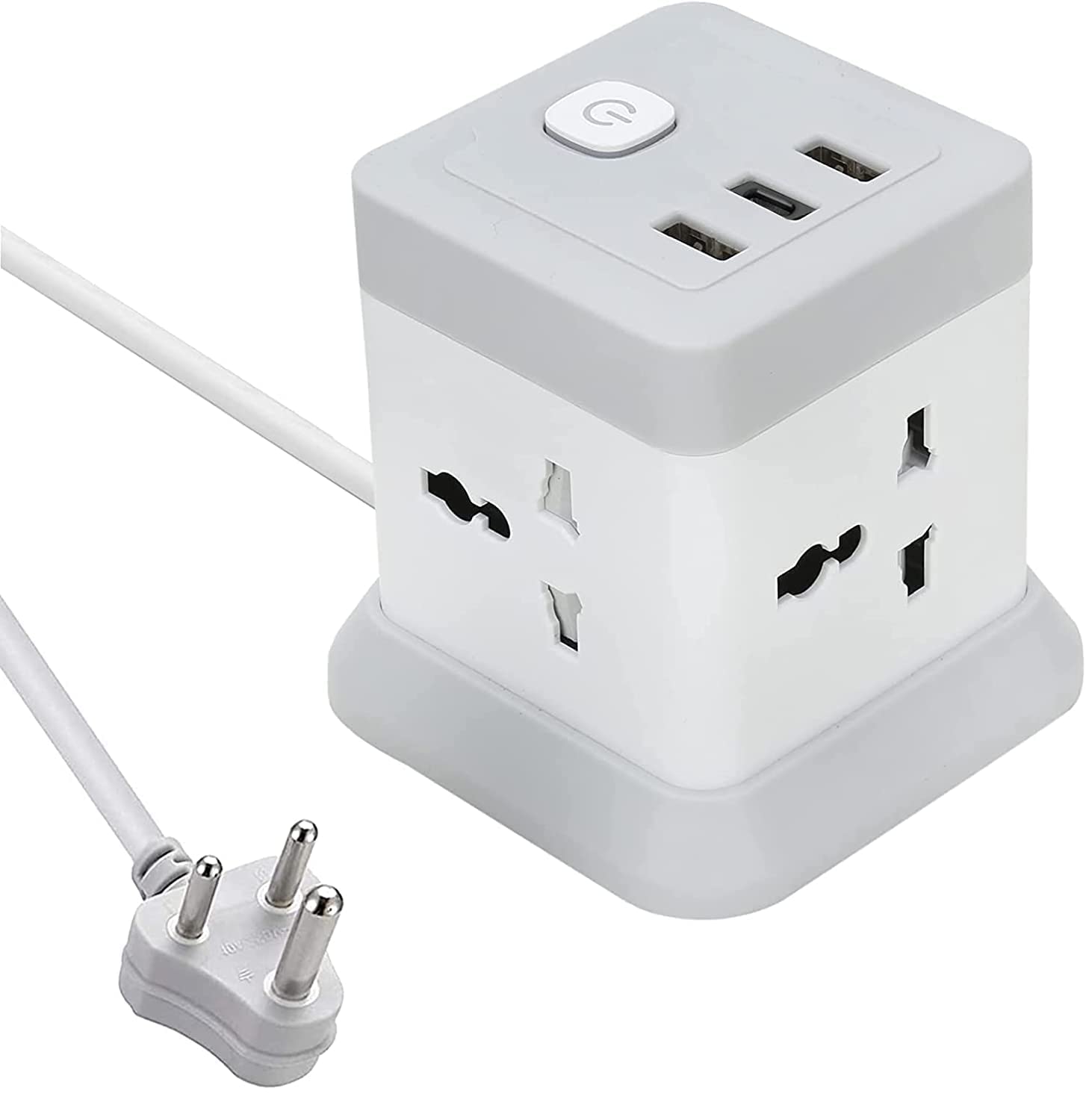 Multi Plug Socket Extension Boards with USB Port Universal Sockets and USB (2.4 A) Charging Ports (QC 3.0) with Indicator, 1.8 mtr Extension Cord, Safety Shutter (4 Sockets + 3_USB Cube) (B0C74KZC95) Amazon Price History, Amazon Price Tracker