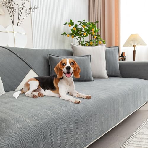 OTOB Chenille Couch Cover for Dogs Washable Non-Slip Sofa Protectors, ...