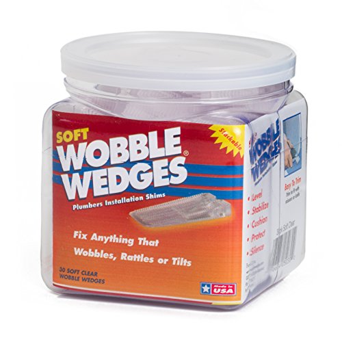 Wobble Wedges - Soft Clear - Furniture and Plumbing Fixture Installation Shims