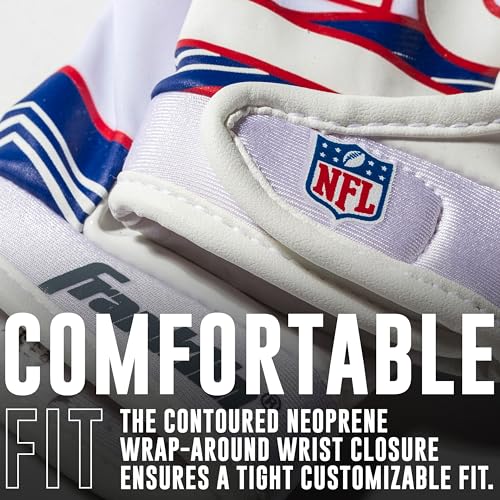 Image of Franklin Sports Youth NFL Football Receiver Gloves - Kids Football Gloves Pair - NFL Team Logos and Silicone Palm