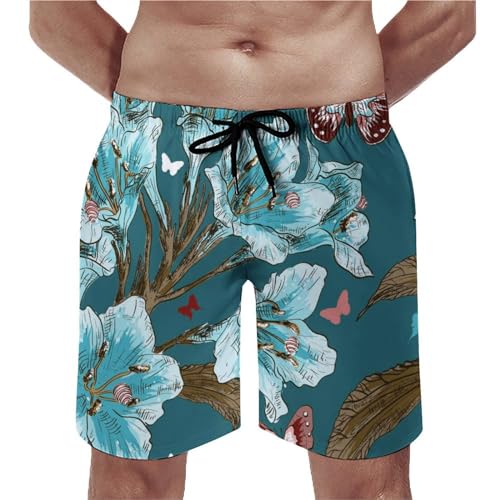 Shorts de bain homme grande taille confortable avec cordon