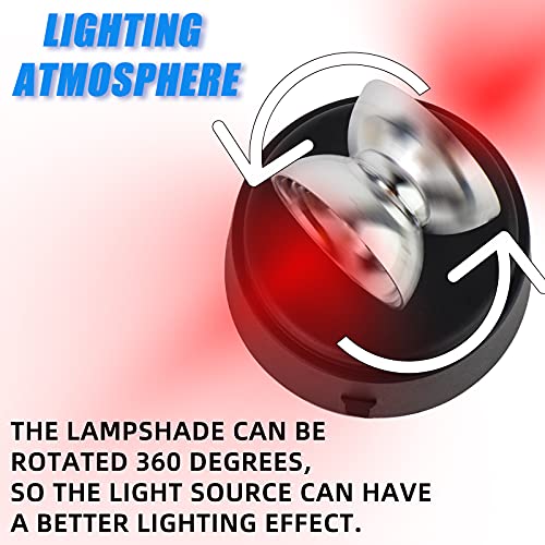 Image of 2 Pcs Red 360 Degree Rotating Decorative,Disco Bar Party Dancing LED Strobe Light