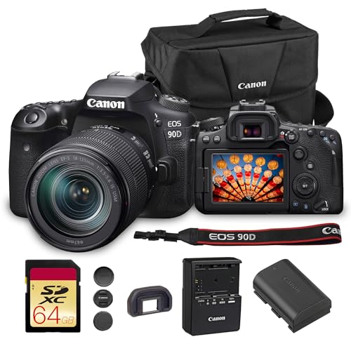 Canon EOS 90D DSLR Camera with Lens and Bag