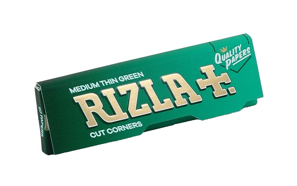 RizlaRegular Green Rolling Paper - 25 Packs / Booklets