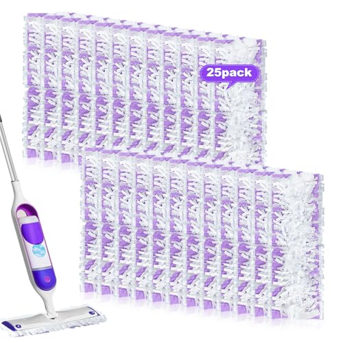 LOVECO 25 Count Disposable Power Mop Refills for Swiffer Power Mop, Unscented Thickened Multi-Surface Replacement Mopping Refills Pads for Floor Surface Cleaning