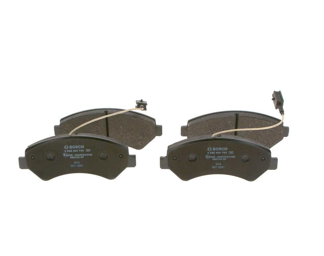 BOSCH Bremsbelagsatz, Scheibenbremse 0986494799