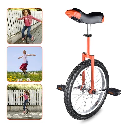 aw 16182024 inch wheel outdoor unicycle adjustable seat exercise bicycle fit adults kids outdoor sports fitness exercise for choice