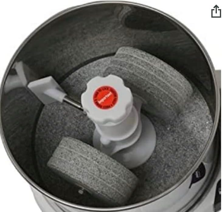 Premier Compact Table Top Wet Grinder with Atta Kneader and Coconut Scrapper -110volts 2 Ltrs white color