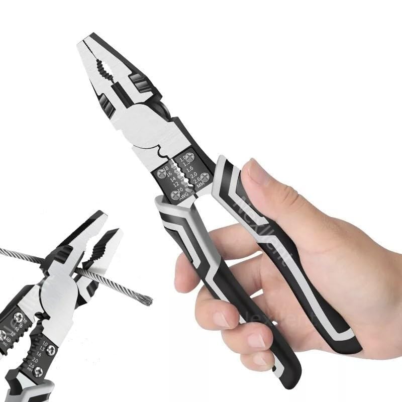 Kwinto 8 in 1 Stainless Steel Wire Stripping Tool - Precision Hand Tool for Cutting, Gripping, Wrenching, Crimping, and Cable Stripping - Multifunctional Terminal Crimping Wire Pliers & Stripper (B0DCNZFCMR) Amazon Price History, Amazon Price Tracker