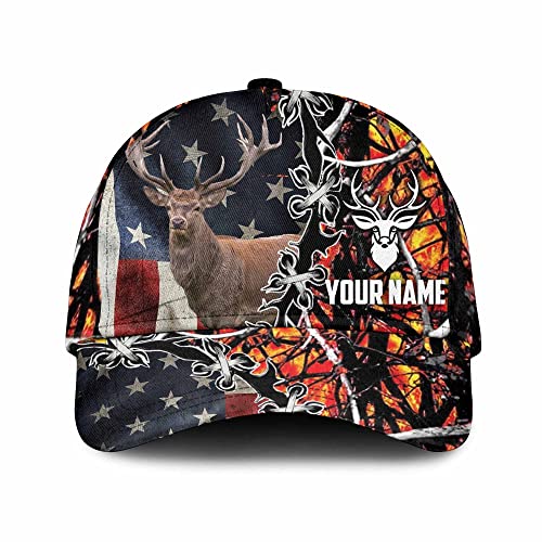 Us Flag America Deer Trucker Hat Hunting Hats For Men Baseball Cap Adjustable Dad Hat One Size Fit All Unique Hat #TOP10
