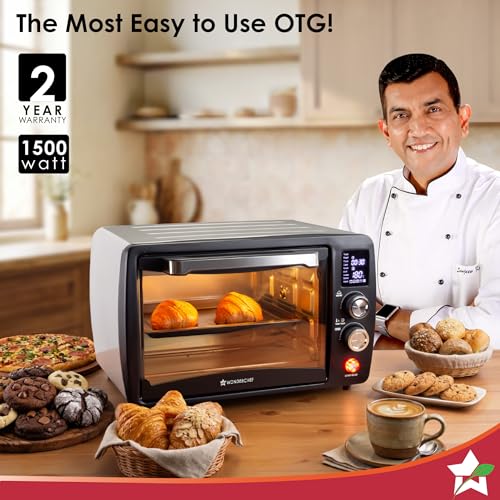 Image of Wonderchef Digital OTG Oven Toaster Griller Rotisserie, 23 L, 9 Pre-set Functions, Adjustable Time & Temperature, 230⁰ C - 2 Hour Timer, Heat-resistant Glass Window, 2-Yr Warranty