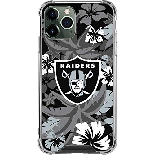 Skinit Clear Phone Case Compatible with iPhone 12 Pro - Officially Licensed NFL Las Vegas Raiders Tropical Print Design