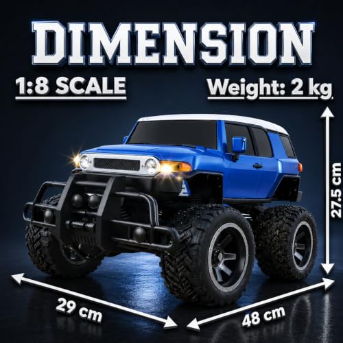 Image of GRAPHENE 1:8 Scale Remote Control Big SUV Car with Inflated Off-Road Tires High-Speed RC Monster Truck Durable Heavy-Duty Body Long Range Easy Control Toy Car for Kids & Adults