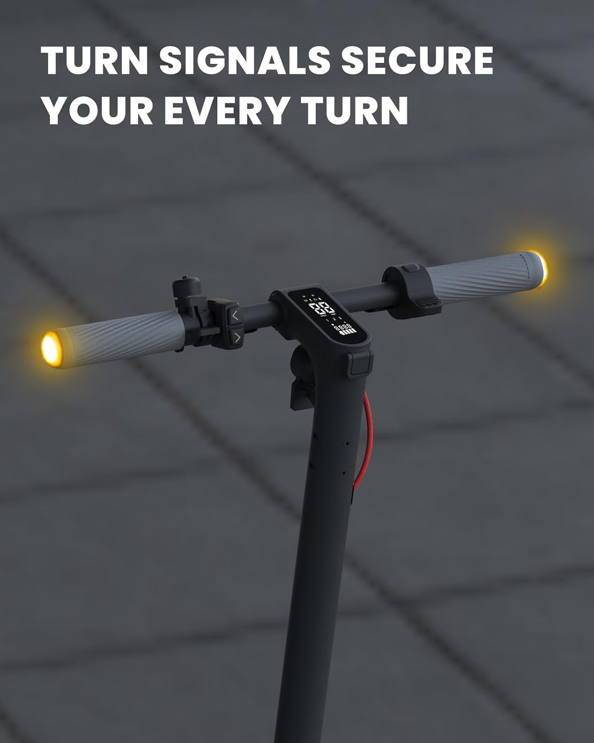 INVANTI V22PRO Electric Scooter with turn signals illuminated