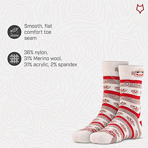 FOX RIVER Boys' Monkey Cartwheels Kids Lightweight Red Heel Crew Socks4