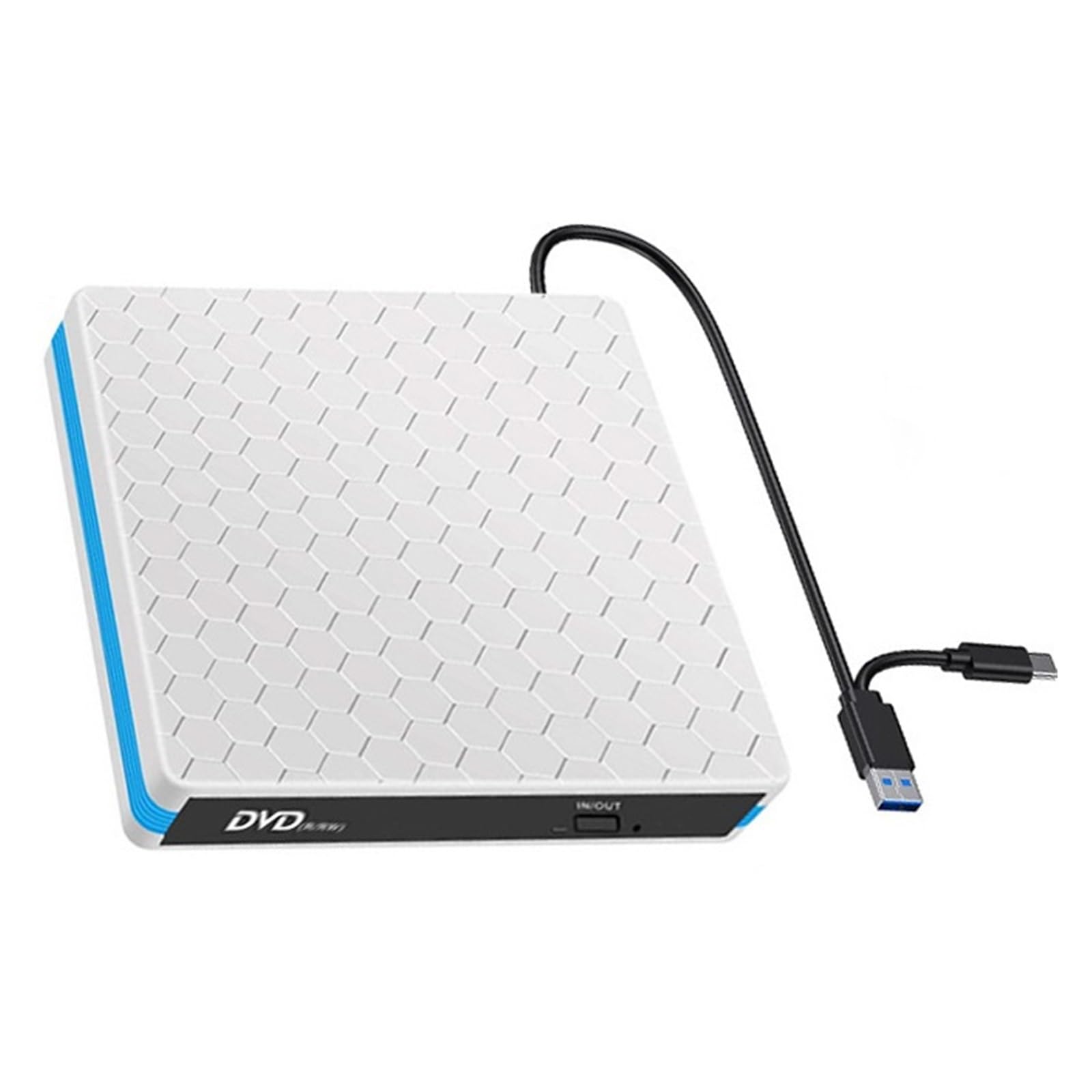 Lecteur DVD externe pour ordinateur portable et de bureau avec graveur CD mobile intégré
