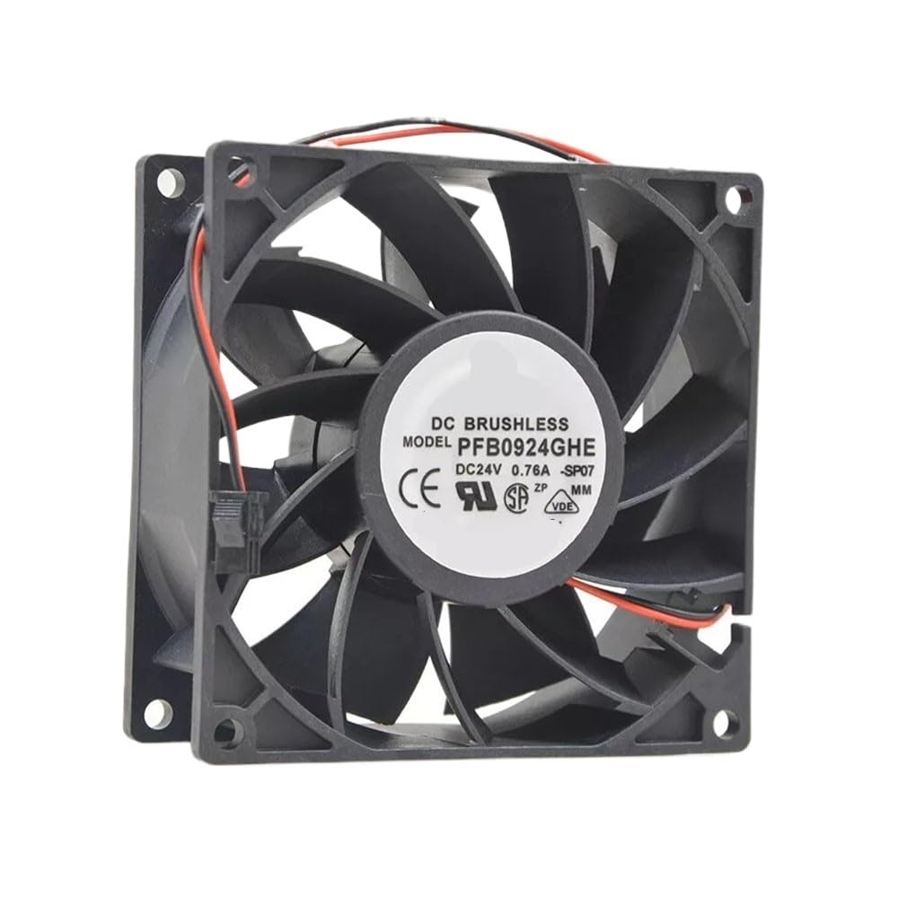 OKEWGHFL Axial Fan PFB0924GHE 2 Wire DC 24V 0.76A 92 * 92 * 38mm Fan