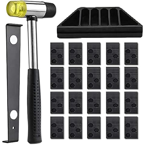 KingSaid Wood Flooring Installation Kit with 20 Spacers Laminate Flooring Fitting Tools with Tapping Block Pull Bar Mallet Cover