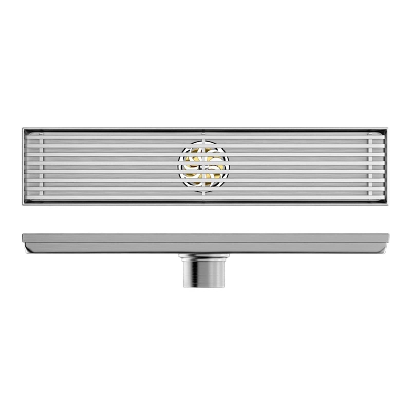 Desague Ducha Rejilla de Ducha for baño, Drenaje Suelo Tira Larga Acero Inoxidable 8,5 cm Ancho, Rectangular Lineal
