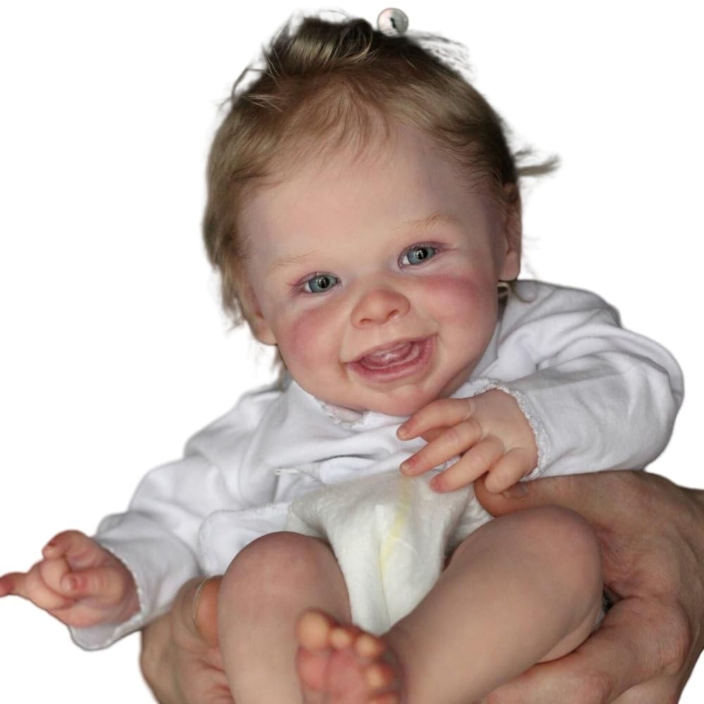 Scnbom 20pulgadas 50cm Bebes Reborn muñecas Silicona niñas Realista Baby Dolls Recien Nacidos Toddler Ojos Abiertos