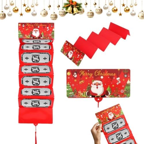 Christmas Cash Gift Envelope, 2025 New Christmas Money Holders with 10 Slots for Cash, Surprise Money Envelopes Gift Card Women Men Girls Boys Birthday Holiday (Red-3 pack) Christmas Cash Gift Envelope, 2025 New Christmas Money Holders with 10 Slots for Cash, Surprise Money Envelopes Gift Card Women Men Girls Boys Birthday Holiday (Red-3 pack)