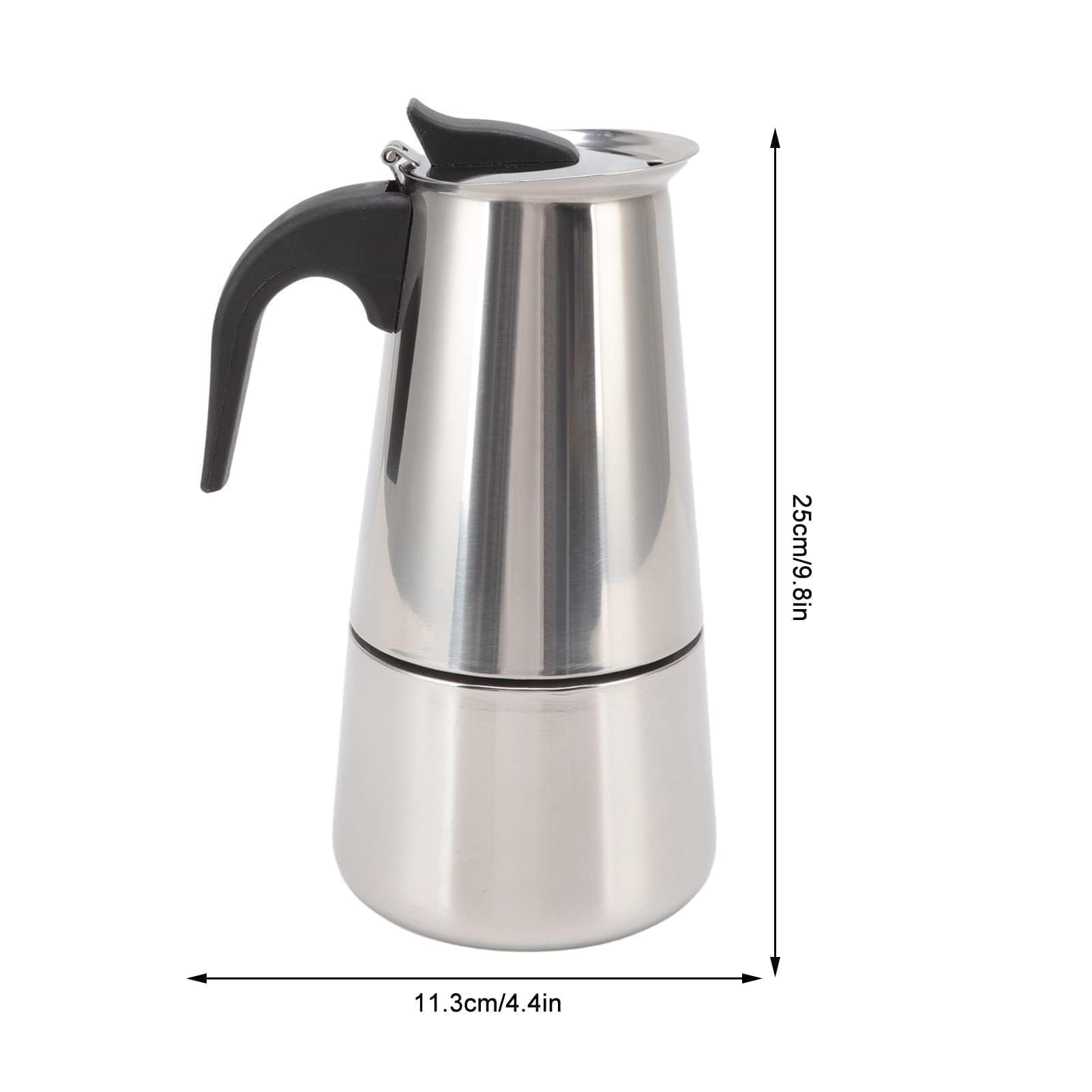 Cafetière électrique, Percolateur électrique De Grande Capacité Cafetière Moka En Acier Inoxydable Portable Pour la Maison Et le Camping En Plein Air(600ML)