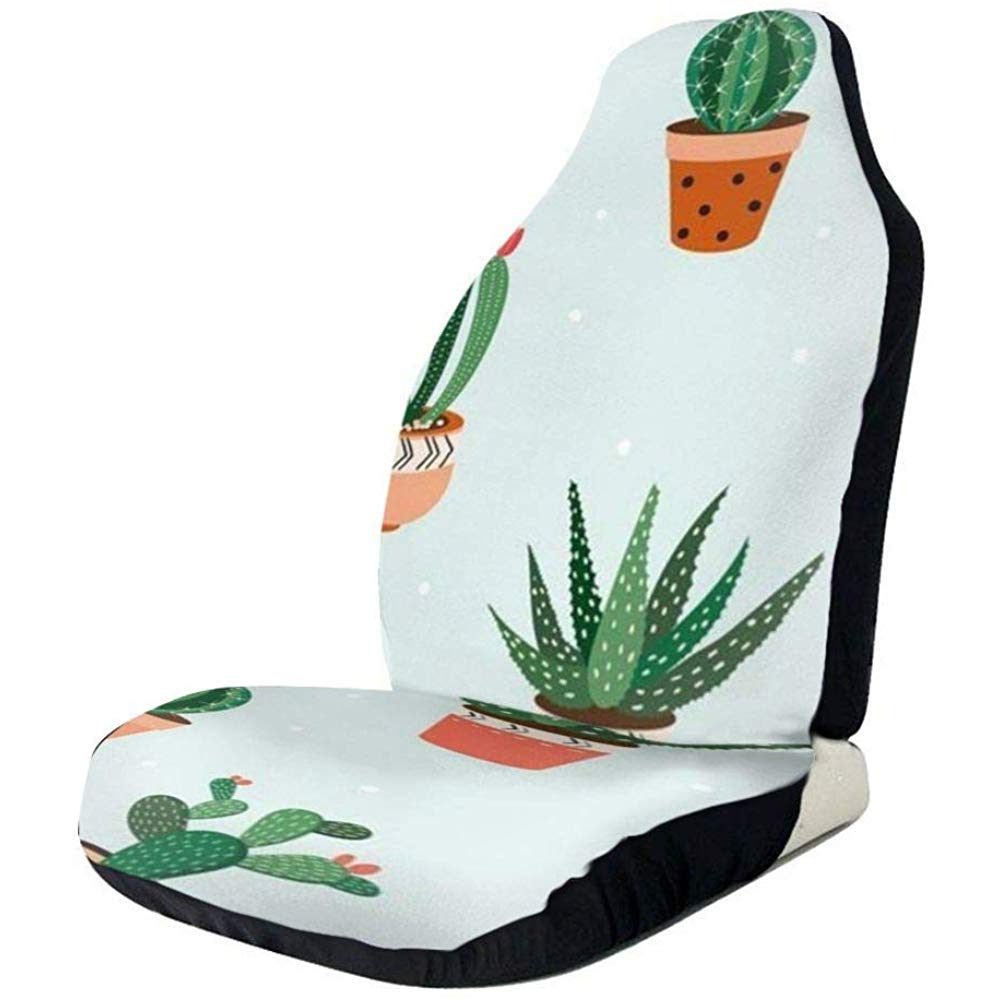 Succulente Cactus Coprisedili Anteriori 2 Pezzi,coprisedili per Auto Sedili Anteriori Sedili universali,SUV,Camion