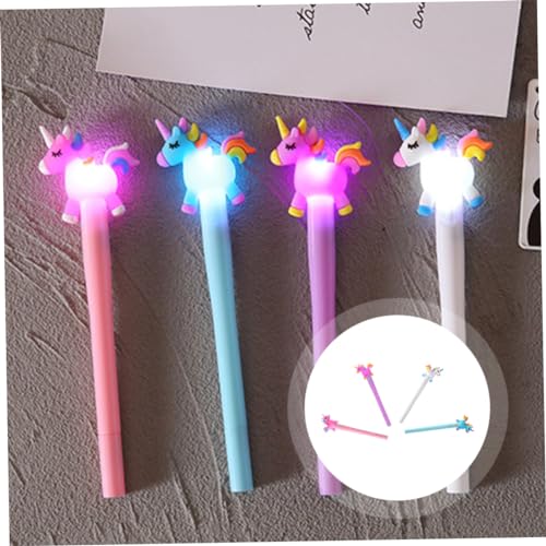 Angoily 4pcs bolígrafos portátiles luminosos diseño adorable miniatura 6
