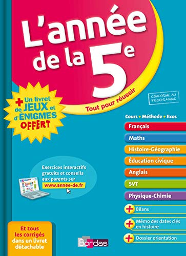 L'année de la 5e - Spécial vacances : livret de jeux offert !