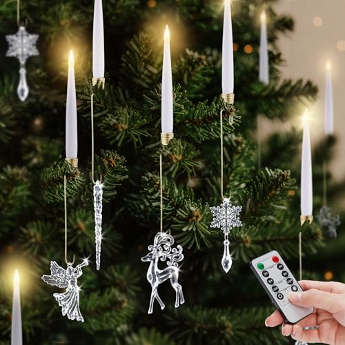 Alphatool 16pcs Christmas Tree Candles Indoor Decorations - Flameless LED