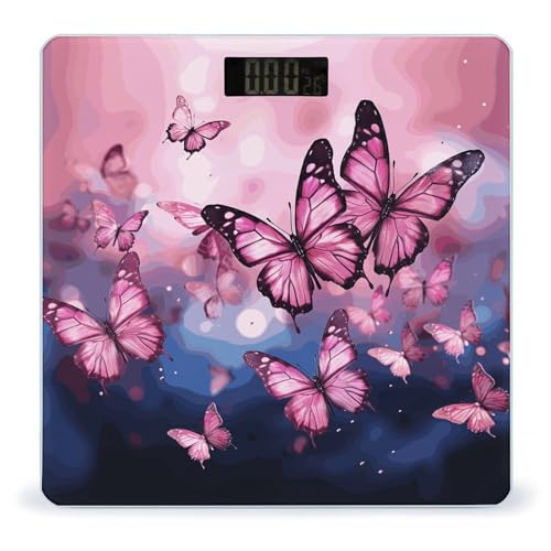 Báscula Digital para Baño Pink Butterflies