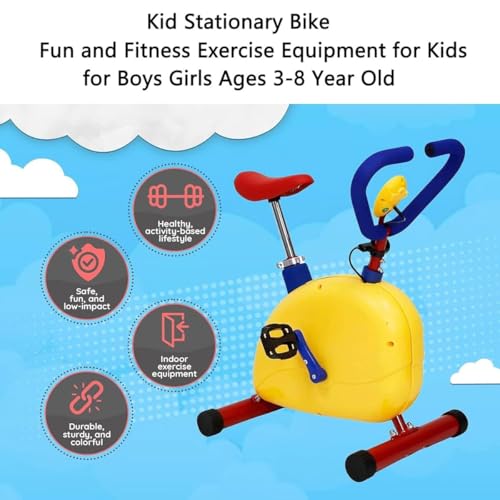 Bicicleta estática para niños con resistencia ajustable y ejercicio físico 2