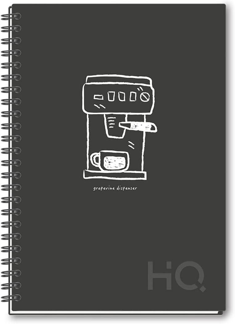 Hard Cover Notebook - Corporate Edge (Black) for Office and Professional Use | Wiro Bound and UV printing | Single Line | A5 Size - 21 cm x 14.8 cm | 192 Pages