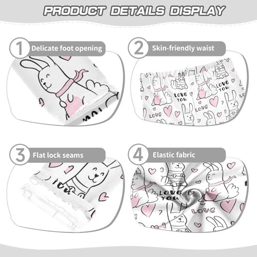 Girls Leggings Kid with Two Rabbits Toddler Girls Clothes Leggings for Girls Toddler Girls Leggings 3-4T3