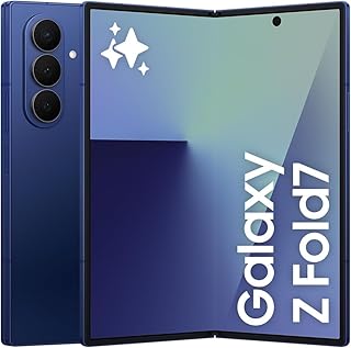 Samsung Galaxy Z Fold7 Foldable Smartphone, 256GB, Blue Shadow, Snapdragon 8 Elite, 200MP Camera, Dynamic AMOLED Display, Galaxy AI Renewed