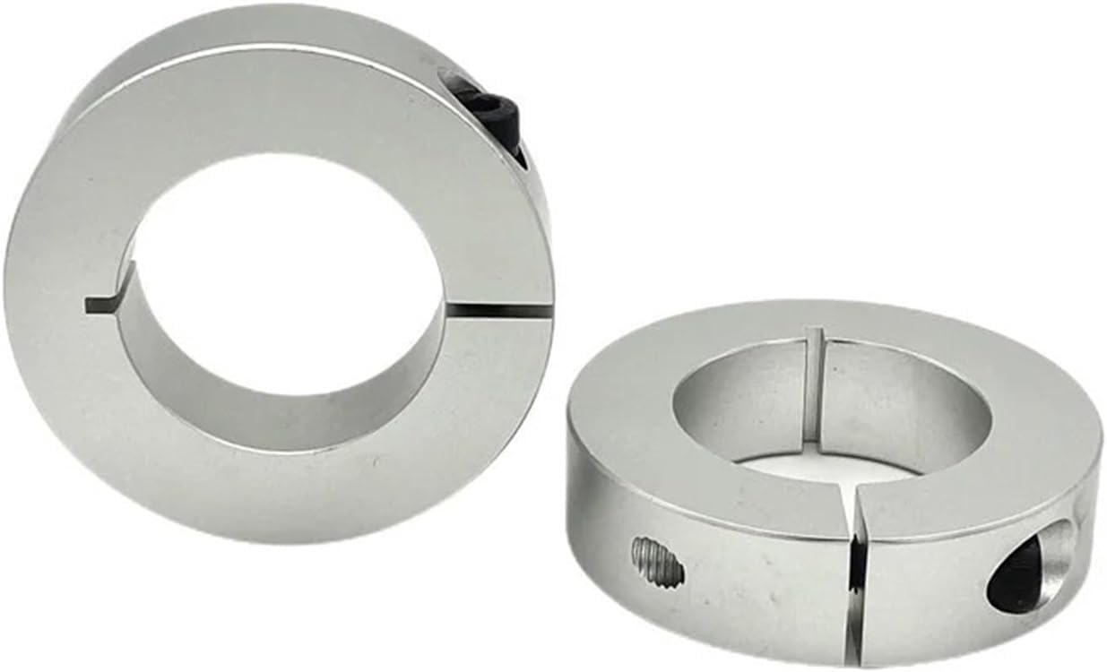 1 Open Fixed Ring Lightweight Bearing Limit Sleeve Locking Sleeve Aluminum Automatic Ring Positioning Shaft Ring with Slit(8-25-8)