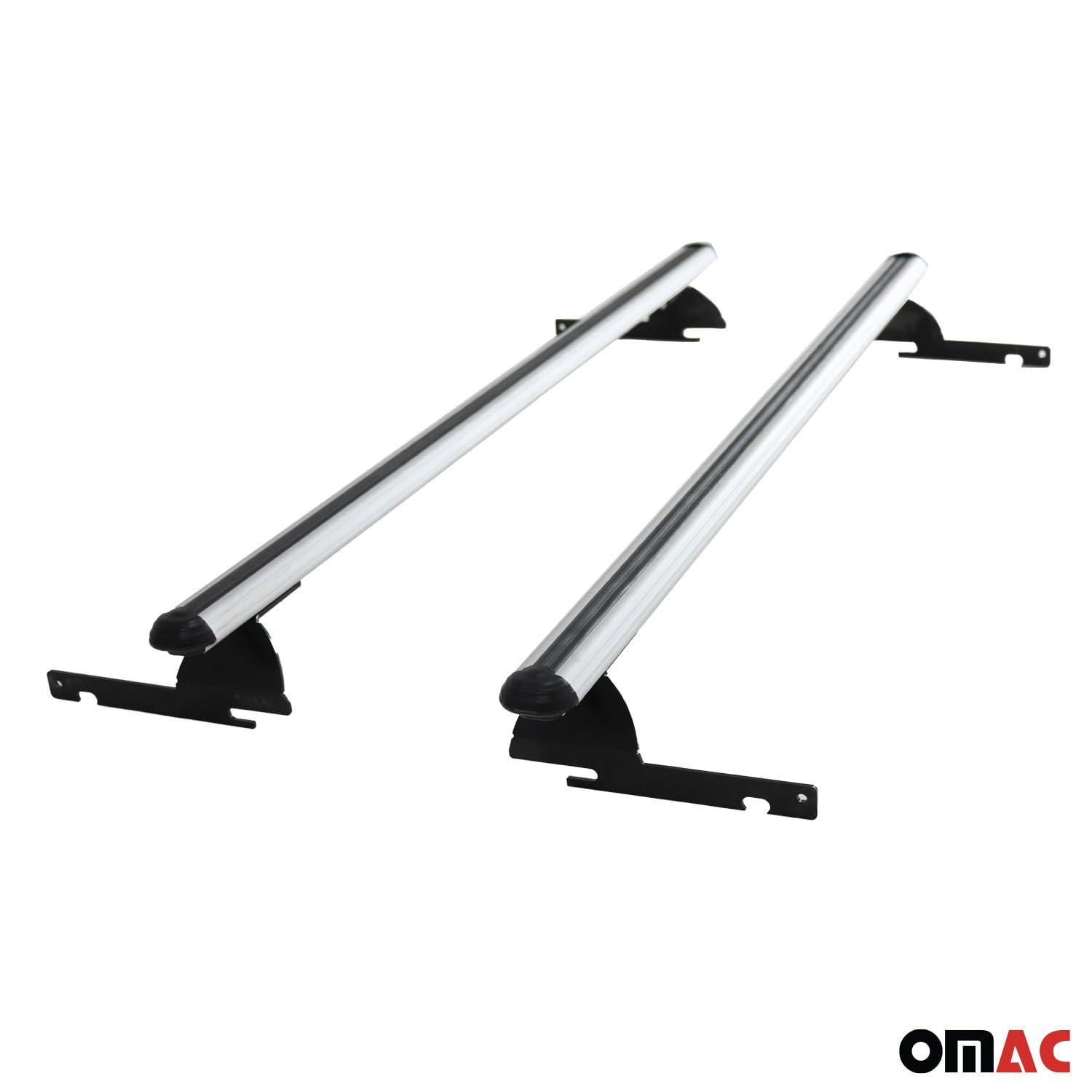 OMAC Barres de Toit Heavy Duty compatibles avec Ford Ecosport II 2014-2023 – 2 Barres – Aluminium Argent