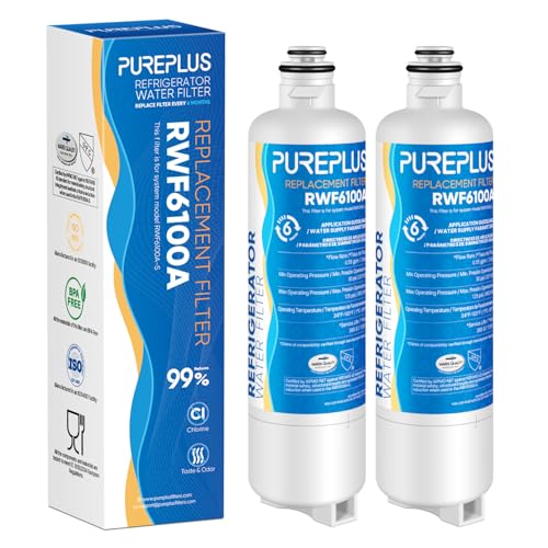 PUREPLUS BORPLFTR50 Replacement for Bosch 11025825 Ultra Clarity Pro Refrigerator Water Filter Compatible with 12033030 12028325 11025825 BORPLFTR55 WFC100MF B36CT80SNS B36CL80ENS 2Pack