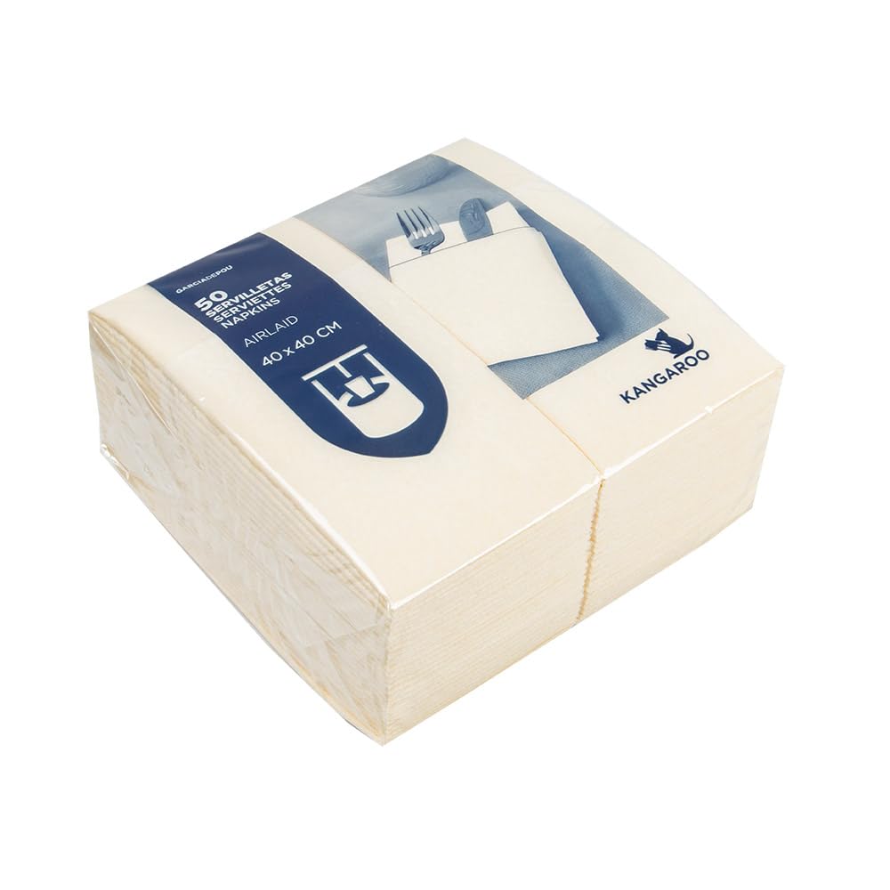 García de Pou 169.39 Servilletas Canguro, 55 G/M2, 40 x 40 cm, 720 unidades, Marfil