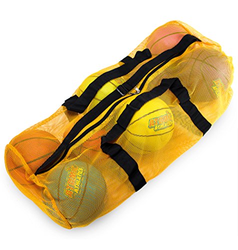 Crown Sporting Goods Sac ballon filet 39" avec bandoulière - Jaune