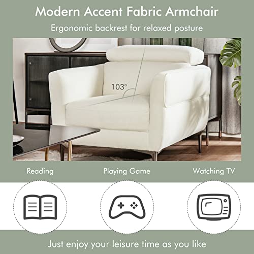 Sillón Plegable Ajustable Blanco miniatura 7
