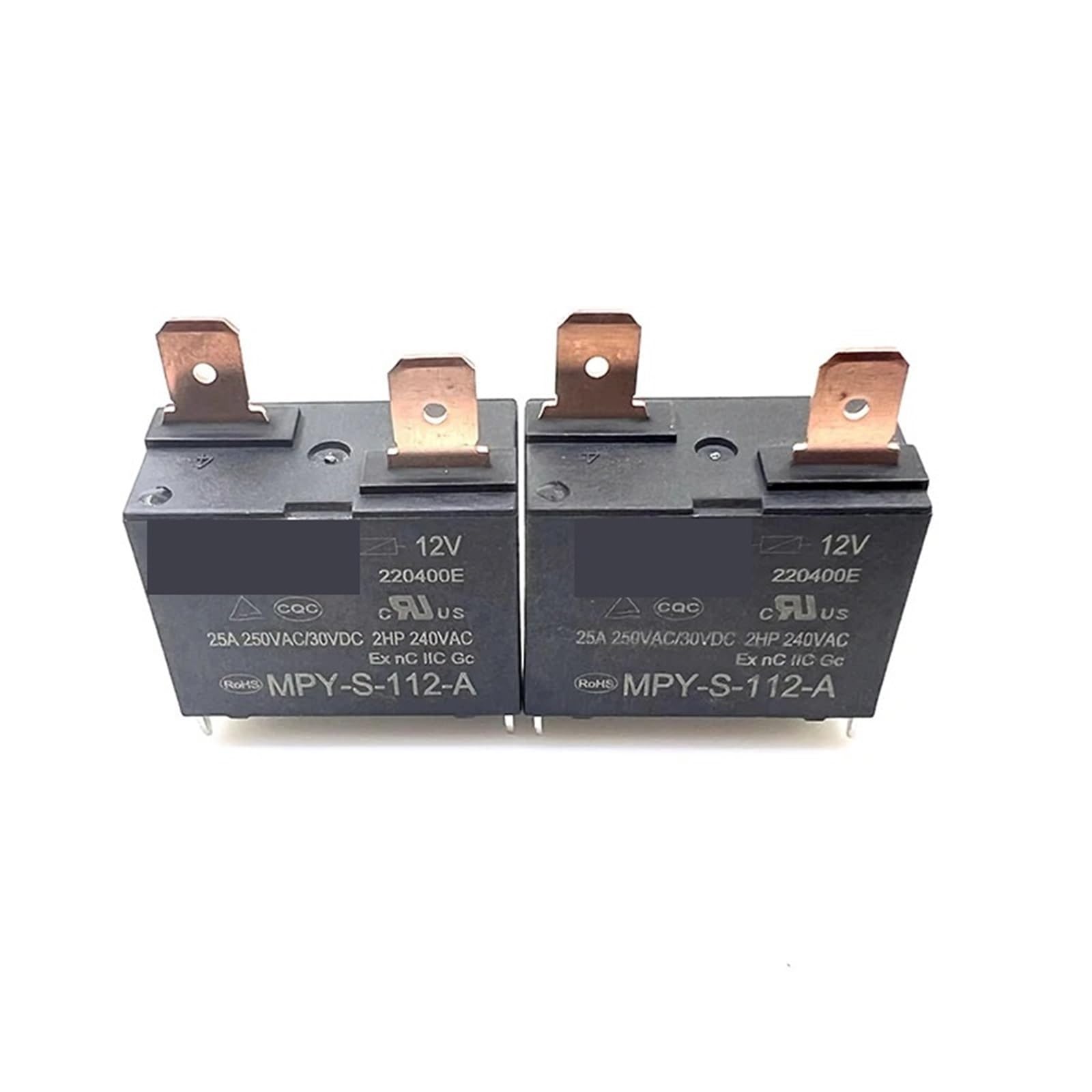 Relé de 12V 25A MPY-S-112-A con 4 pines para alta resistencia en calentadores de agua