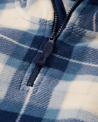 Gymboree,and Toddler Long Sleeve Cozy Microfleece Half Zip Pullover,Tidal Print Plaid,4T2